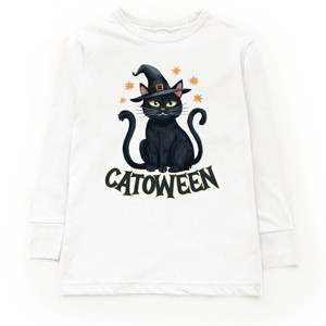 The Juniper Shop Catoween Cat Youth Long Sleeve Tee - 1 of 4