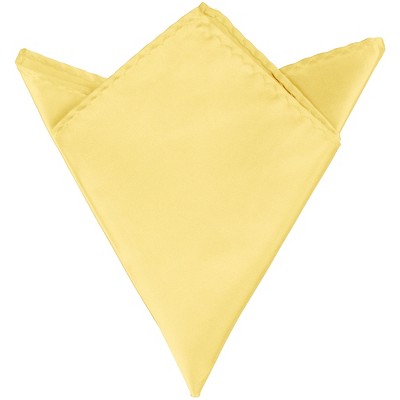 Elerevyo Men Foldable Satin Shiny Solid Color Pocket Squares