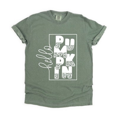Simply Sage Market Women's Hello Pumpkin Square Short Sleeve Garment Dyed Tee