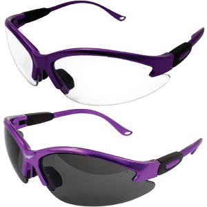 2 Pairs of Birdz Eyewear Flamingo Safety Glasses with Smoke, Clear Lenses - 1 of 4