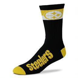 NFL Pittsburgh Steelers La Raya Adaptive Crew Socks - L