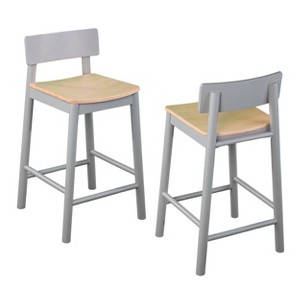 Claxby 33.5" Two-Tone Counter Stools - (Set Of 2) - BC1001731 - Grey - SEI - 1 of 4
