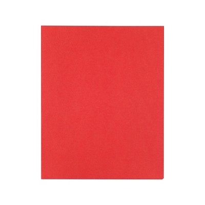 Staples School Grade 2 Pocket Folder with Fasteners Red 25/Box 27540-CC