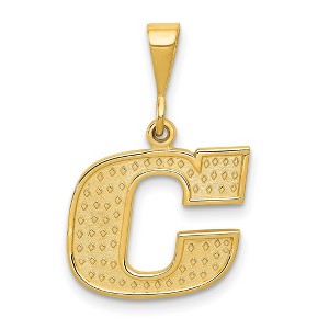 Black Bow Jewelry 14k Yellow Gold, Ashley Collection, Textured Initial C Pendant - 1 of 4