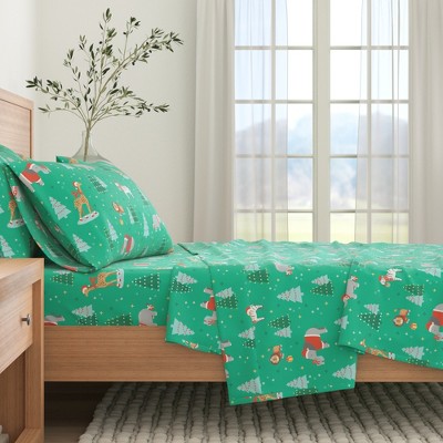 100% Cotton Christmas Flannel Sheets - Great Bay Home