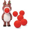 Hog Wild Reindeer Ball Popper Toy- 4 Foam Balls- Pop Air Powered Balls Up to 20 Feet- Indoor/Outdoor Play- Easter Basket Gift for Kids, Girls & Boys - image 2 of 4