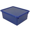 Romanoff Products Romanoff Plastic Stowaway 5" Letter Box with Lid Blue Pack of 2 (ROM16004-2) - 2 of 2