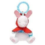 Manhattan Toy Fairytale Rabbit Plush Baby Travel Toy with Chime, Crinkle Ears and Teether Clip-on Attachment
