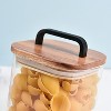 Sharp Chef Glass Airtight Storage Jar with Wooden Acacia Lid, Glass Food Storage Jars, 27 oz / 0.8 L / 3 cups - 3 of 3