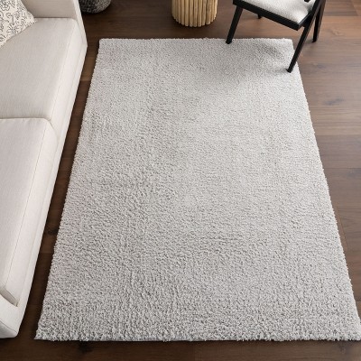Kerra Gray Solid Polyester Stain-Resistant Runner Rug 2'8" x 8'