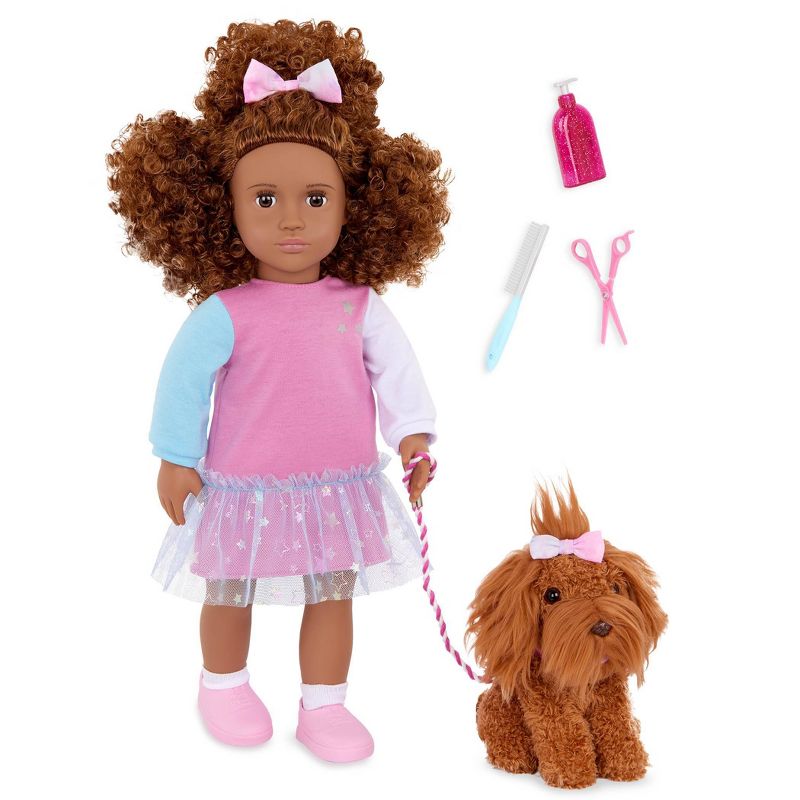 Our Generation Safie &#38; Ginger 18&#34; Doll &#38; Pet Puppy Set, 1 of 8