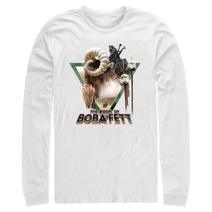 Men's Star Wars: The Book of Boba Fett Bantha Ride Boba Long Sleeve Shirt - 1 of 4