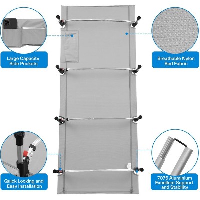 Sportneer Camping Cot, Folding Cots Lever Lock Portable Lightweight Sleeping Camping Bed