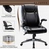 Office Desk Chair, Leather Executive Chair with Adjustable Lumbar Support, Task Chair for Home - 4 of 4