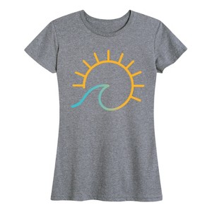 Women's - Instant Message - Wave Into Sun Short Sleeve Graphic T-Shirt - 1 of 4