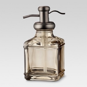 Short Antique Glass Soap Pump - Gray - Threshold , Size: Soap Dispenser Short