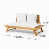 Christopher Knight Home Sedona Outdoor Acacia Wood Loveseat with Cushions - 3 of 4