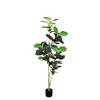 Gulches 6FT Artificial Fiddle Leaf Fig Tree - Real Touch Fake Indoor Plant with Creative Design, Detachable Packaging, Easy-Clean Potted Decor - 4 of 4