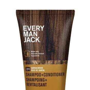 Every Man Jack 2-in-1 Shampoo + Conditioner - Sandalwood - Trial Size - 2 fl oz