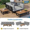 CAVINAS Patio Table and Chairs Set, Patio Couch Sets with Adjustable Recliners, Modern Outdoor Patio Conversation Sets for Gardens - 2 of 4