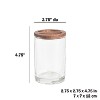 Cameo Toothbrush holder, Non-Slip Protective Silicone Feet, Heavy Duty Glass with faux Wood - 3 of 3