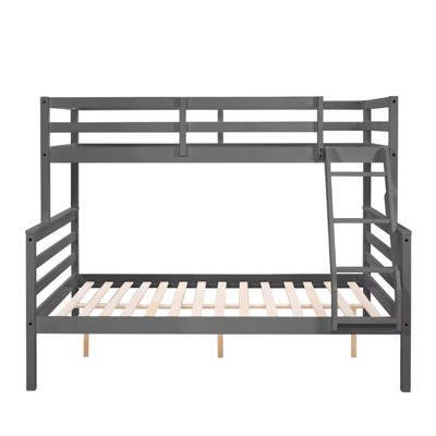 AZL1 Life Concept Beds Twin Heavy Duty Support High Guardrail Durable Construction Space-Saving for Kids Room, Gray, 78.35"*59.06"*61.81"