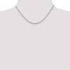 Black Bow Jewelry 1mm 14k White Gold Solid Classic Box Chain Necklace - 3 of 4