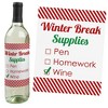 Big Dot of Happiness Teacher Christmas - Holiday & Christmas for Women and Men - Wine Bottle Label Stickers - Set of 4 - 2 of 4