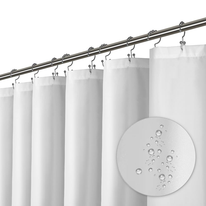 LiBa Cloth Fabric Shower Curtain, Heavy Duty Waterproof, 2 of 7
