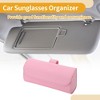Unique Bargains Universal Car Sunglasses Case Magnetic Storage Box PU 6.69"x1.96" 1 Pcs - 3 of 4