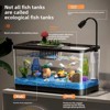 4 Gallon Small Fish Tank, Betta Fish Tank kit with LED Light, Oxygen Generator, Fish Tank Starter Kits for Beta,Goldfish - 2 of 4