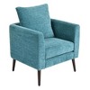 NicBex Fabric Upholstered Accent Chair with Wood Legs and Pillow,Modern Comfortable Arm Chairs for Bedroom,Reading Room - 4 of 4