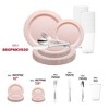 Smarty Had A Party Pink Vintage Round Plastic Wedding Set - 30 Sets - 4 of 4