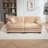 Ridstar Two-Seat Sectional Sofa For Living Room & Apartment-Brown - 3 of 4