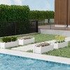 Wooakway 39" W × 13" H White PVC Outdoor Garden Fence Railing Planter Box for Flowers Vegetables - 2 of 4