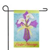 Northlight Easter Blessings Cross and Lilies Outdoor Garden Flag 18" x 12.5" - 2 of 4