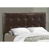Monarch Specialties Bed, Full Size, Bedroom, Upholstered, Brown Leather Look, Transitional - 3 of 4