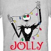 Juniors Womens The Nightmare Before Christmas Jack Jolly Christmas Lights T-Shirt - 2 of 4