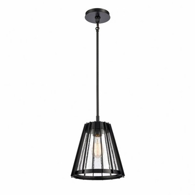Elk Home Open Louvers 1 - Light Pendant in  Matte Black