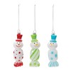 Glass Snowman Candy Ornament (Set of 12) - 2 of 3