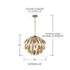 Capital Lighting Margeaux 1 - Light Pendant in  Buffed Gold - 4 of 4