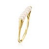 Pure Collection by Ross-Simons 3-3.5mm Cultured Pearl Bar Ring in 14kt Yellow Gold - 3 of 4