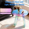 Artloge Round Iridescent Rainbow Acrylic End Table w/ PVC Table Cover Acrylic Side Table - 4 of 4