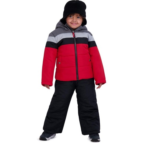 Rothschild Little Boys Ski Jacket And Snowbib Snowsuit Set Red Stripe 7 Target