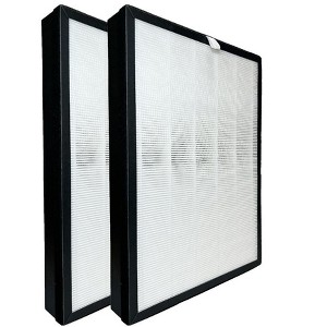 Nispira BKJ-33 3-in-1 True HEPA Filter Replacement For Colzer Air Purifier Remove Smoke Pet Smell, 2 Packs - 1 of 4