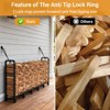 8FT Outdoor Firewood Rack, Metal Wood Storage Log Holder, Adjustable Log Storage Rack for Fireplace Patio Balcony Garden, Holds Up to 660 LBS - 4 of 4