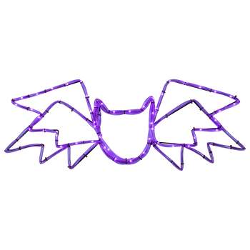 Northlight 23.5" LED Lighted Purple Bat 4 Function Halloween Window Silhouette