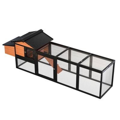 JUJABU Large Wooden Chicken Coop with Nesting Box, Waterproof for Backyard