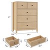 Jojoka 5 Drawer Dresser for Bedroom, Wooden Chests of Drawers with Storage Drawers, Modern Tall Dresser Organizer for Entryway, Hallway, Home Office - 2 of 4