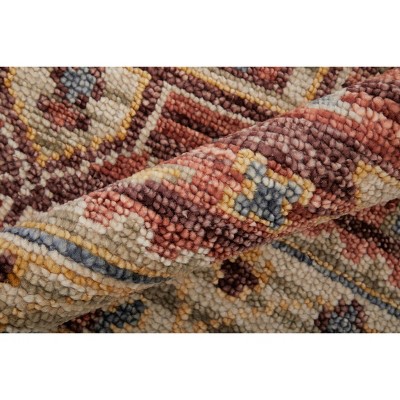 Hand-Knotted Red Wool Oriental Area Rug, 5' x 8'